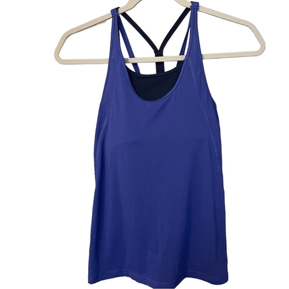 Champion C9 Women's Tank Top Shirt Built In Bra Blue XS Athletic Gym Racerback - Picture 5 of 6